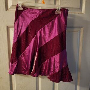 Laundry satin and velvet skirt
